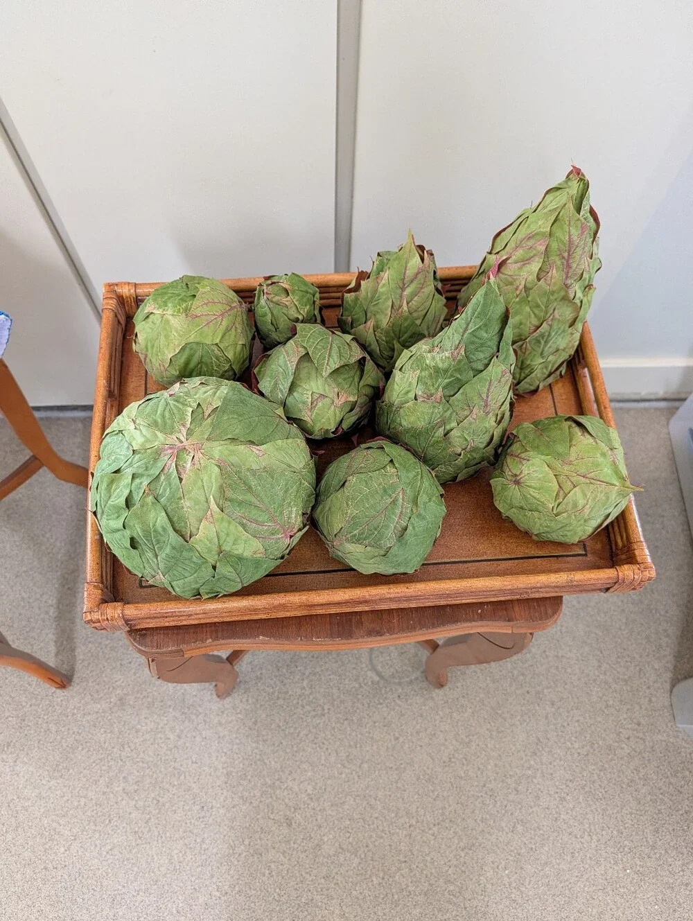 DECORATIVE LEAF BALLS fake lettuce